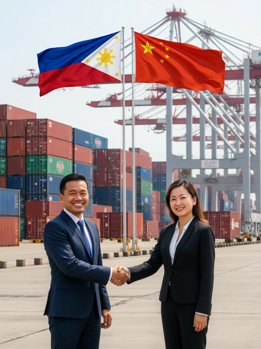 China-Philippines trade partnership at international port